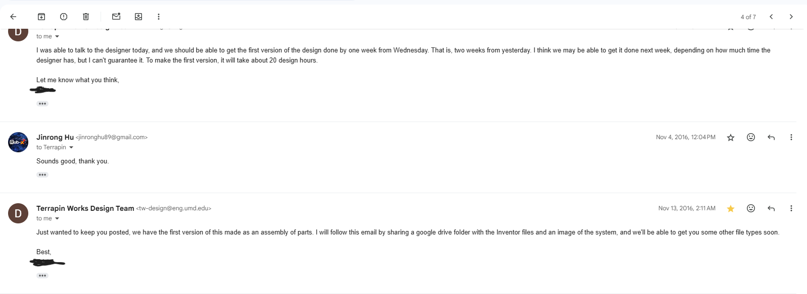 Reminder Email Screenshot