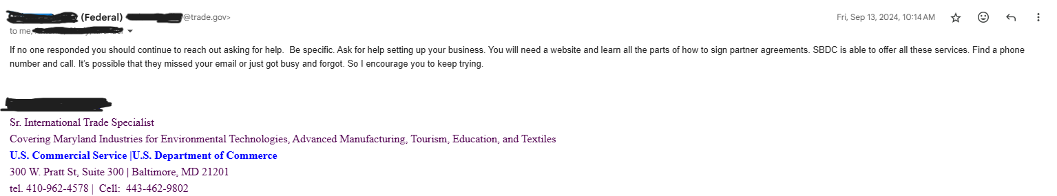 Reminder Email Screenshot